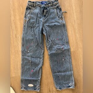 Ader Error Splattered Paint Distressed Denim Pants Limited Edition